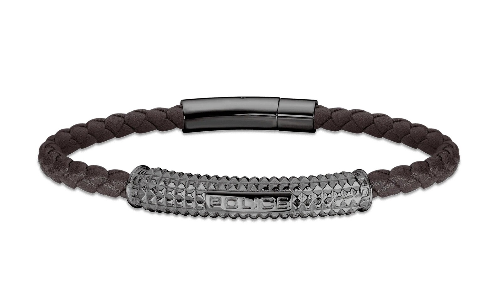 Police Štýlový kožený náramok Hardware PEAGB2214903