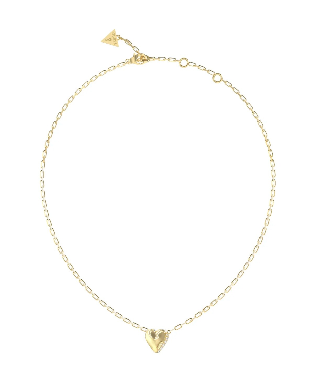 Guess Srdcový pozlátený náhrdelník By Your Side JUBN06087JWYGT/U