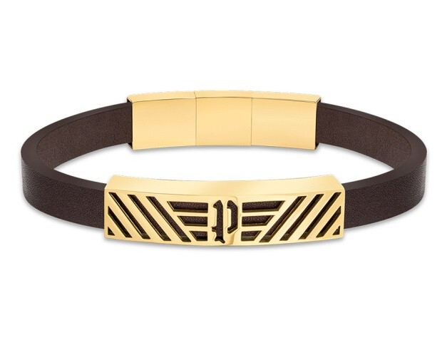 Police Moderný kožený náramok Lattitude PEAGB2211704 18 cm