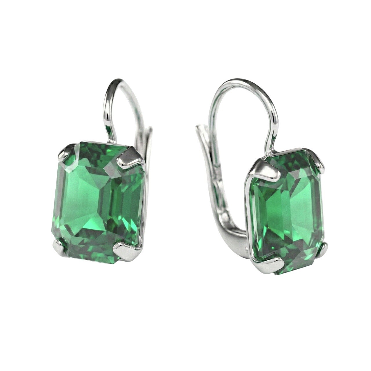 Soliter Blyštivé náušnice so zeleným kryštálom 438 001 01771 0400880