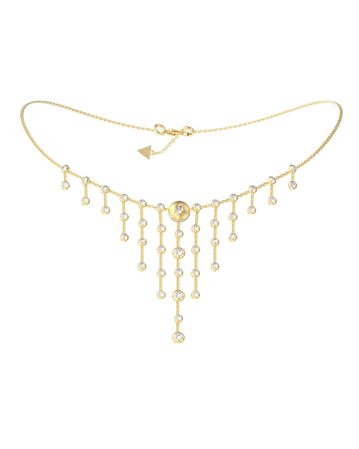 Guess Kaskádový pozlátený náhrdelník Sparks JUBN06278JWYGT/U