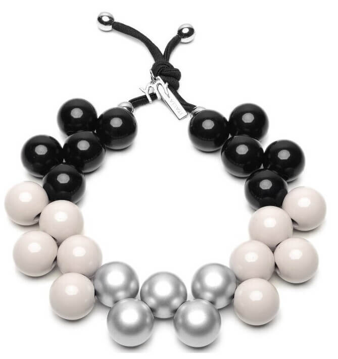 Ballsmania Originálne náhrdelník C206MSEAS-028 Nero-Tortora-Silver Metal