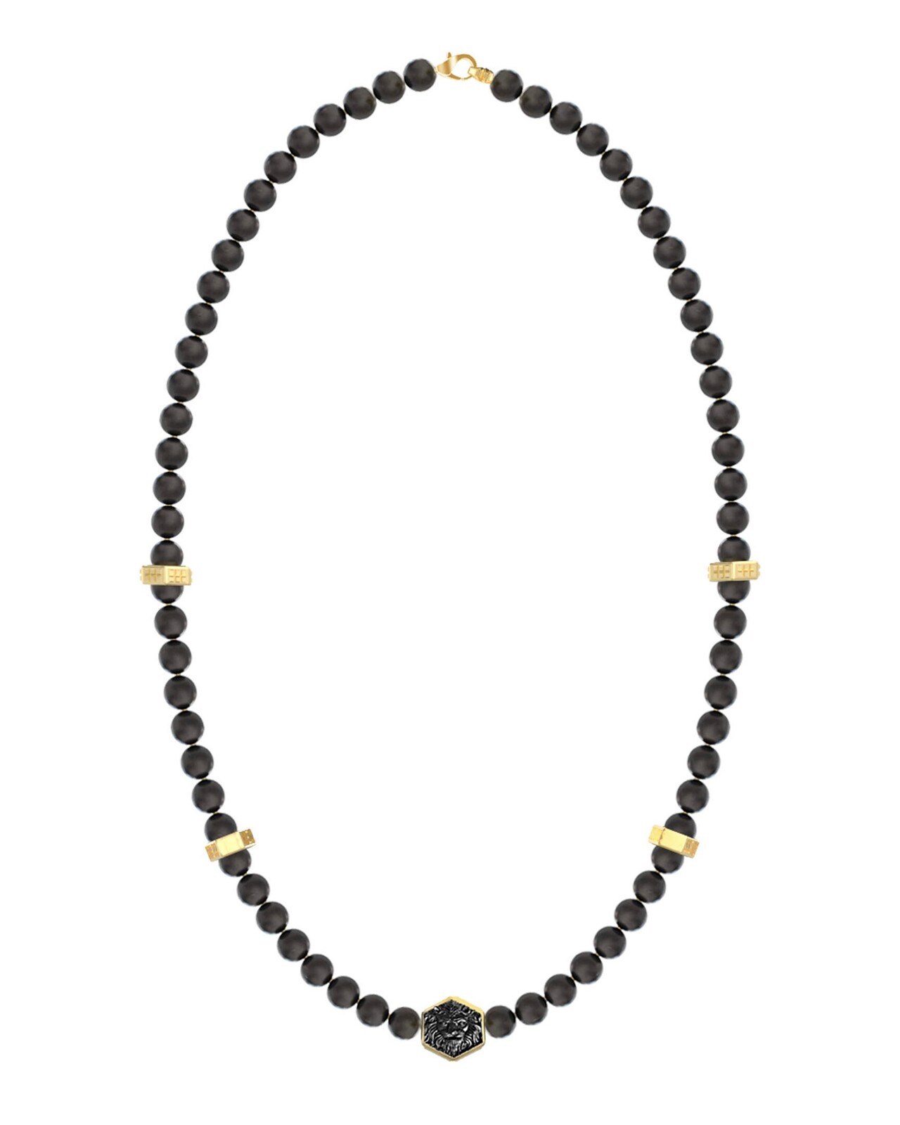 Guess Korálkový náhrdelník s achátom Lion King JUMN06004JWYGBKT/U