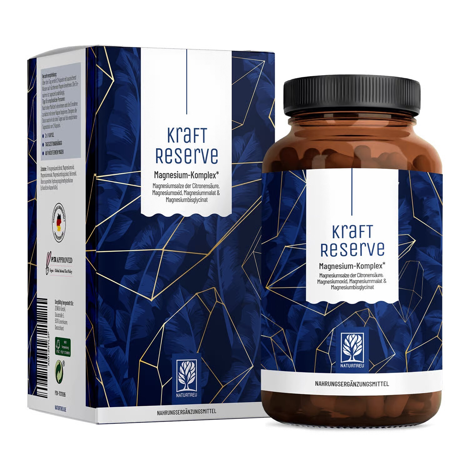 Naturtreu Kraft Reserve Magnesium komplex 180 vegán kapsúl