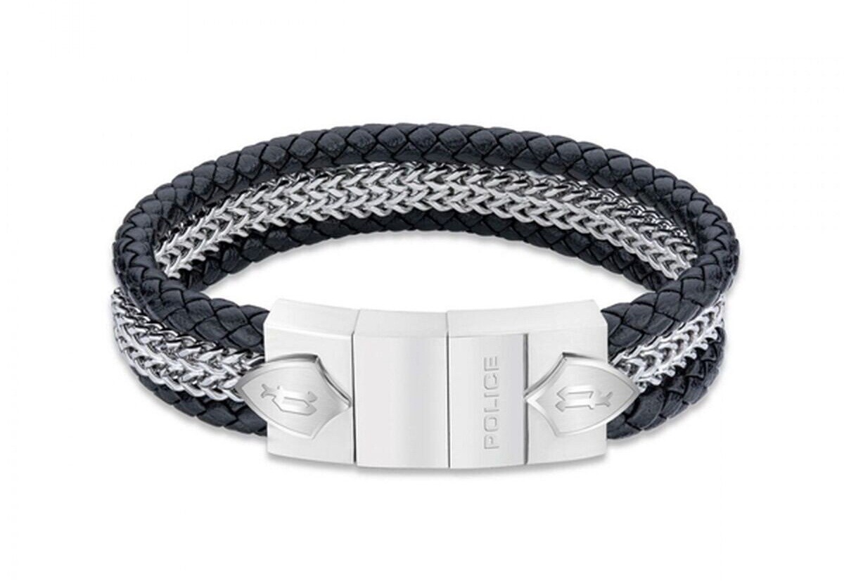 Police Štýlový kožený náramok pre mužov Lance PEAGB2119803