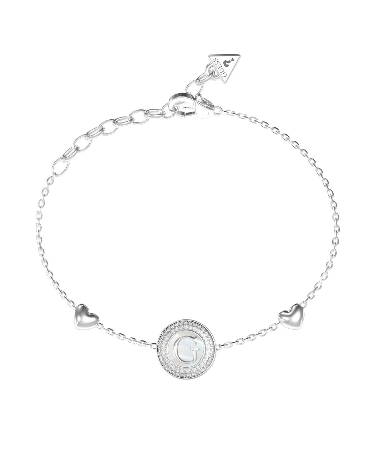 Guess Oceľový náramok s perleťou G Talisman JUBB06208JWRH 18,4 cm