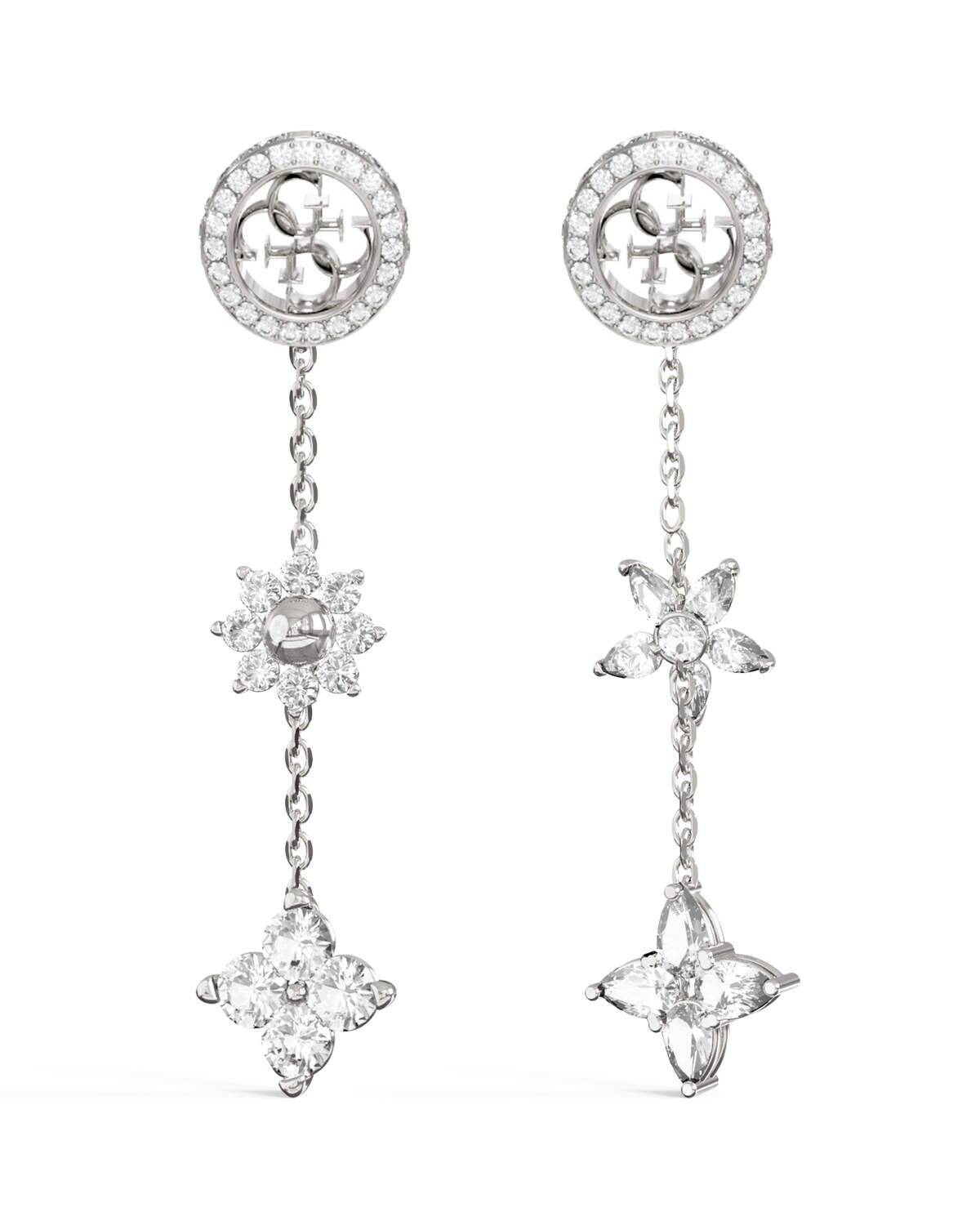 Guess Visiace náušnice Kvety Secret Garden JUBE06036JWRHT/U