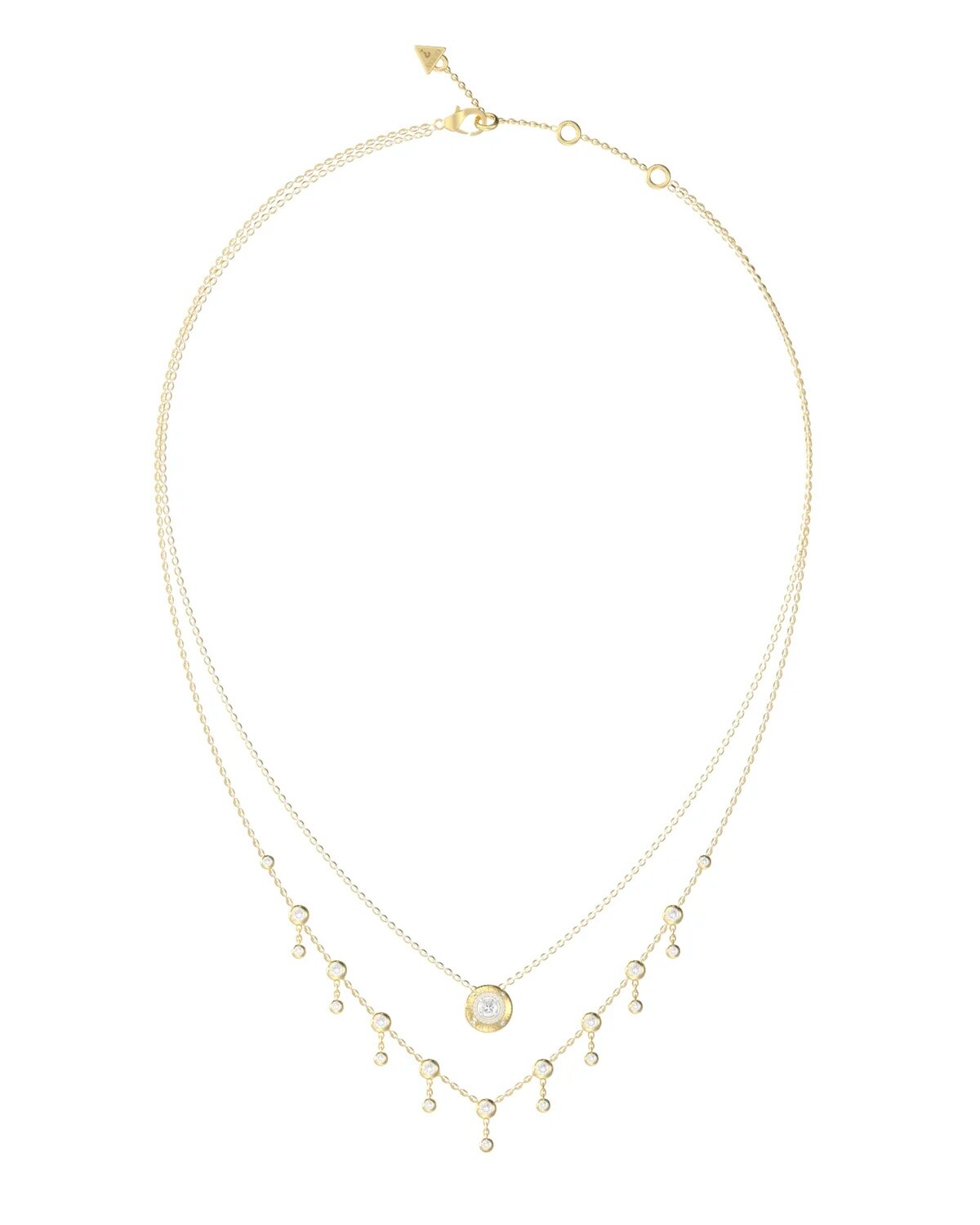 Guess Pozlátený dvojitý náhrdelník Sparks JUBN06273JWYGT/U