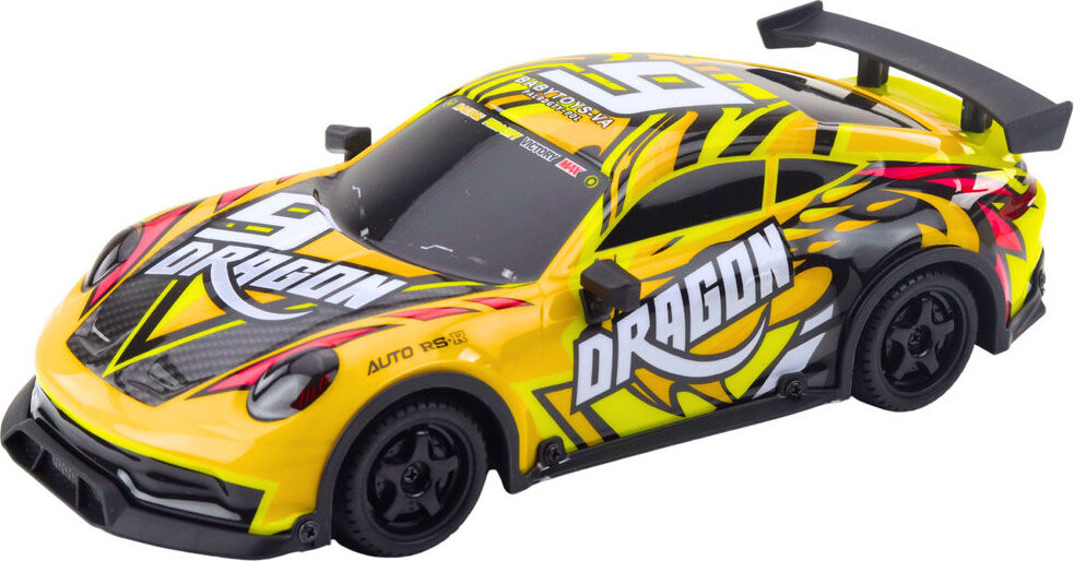 LEAN Toys 23073 RC driftovací auto, podsvětlená karoserie, žluté