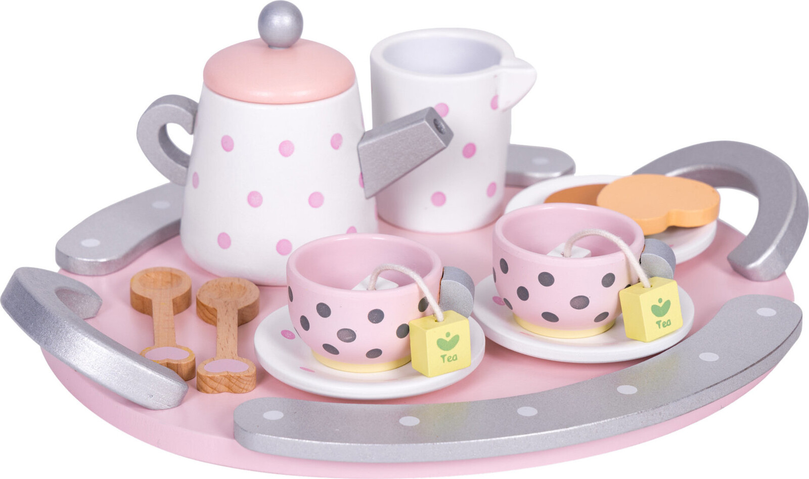 ECOTOYS W10D824 Drevená čajová sada 15 ks