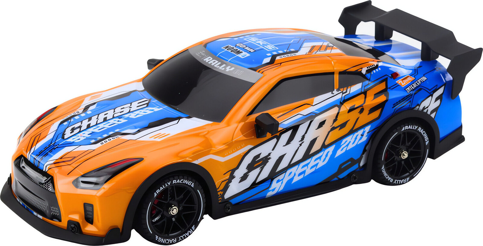 LEAN Toys 23070 RC driftovací auto, podsvícená karoserie, oranžové