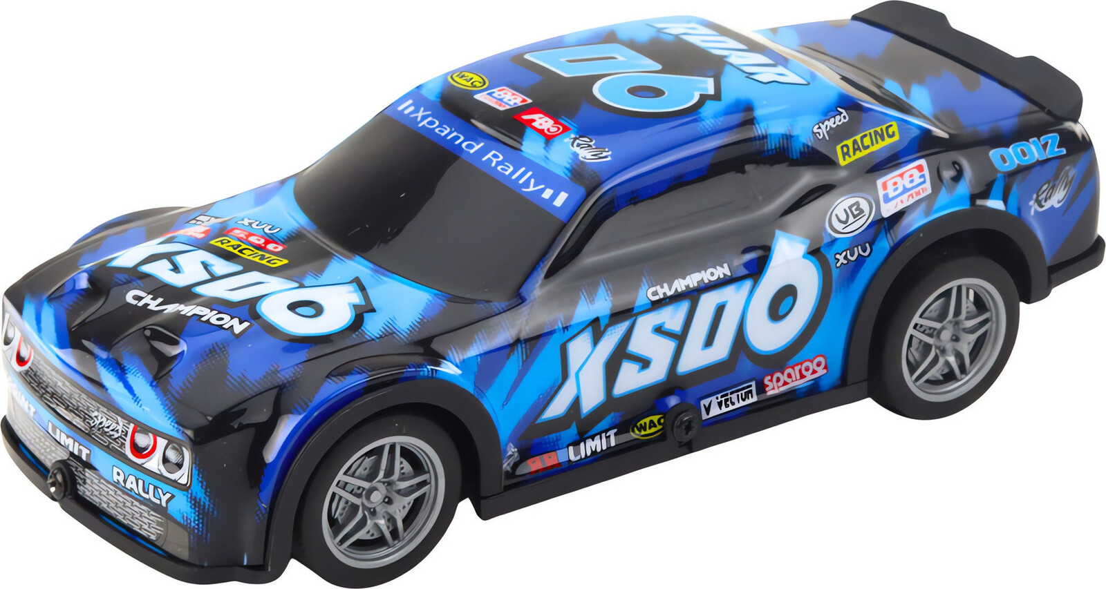 LEAN Toys 23061 RC závodní auto, svítící karoserie, černo-modré