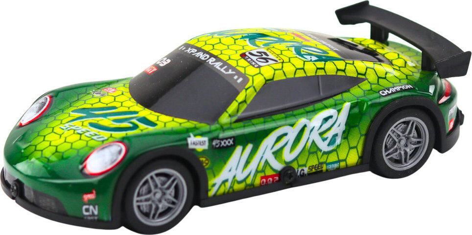 LEAN Toys 23059 RC závodní auto, svítící karoserie, zelené