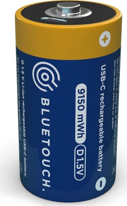 BLUETOUCH Batéria D, USB-C, 1,5 V, 1 ks