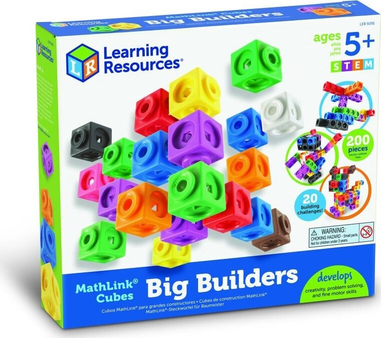 Learning Resources MathLink velké kostky, 200 ks