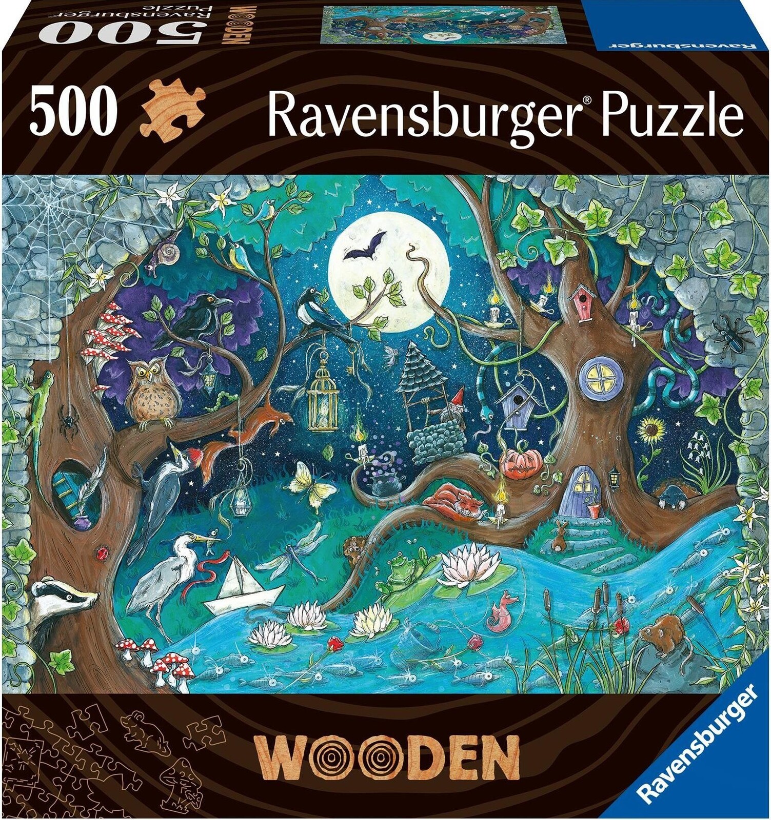 Ravensburger Puzzle 175161 Drevené Puzzle Čarovný Les 500 Dielikov