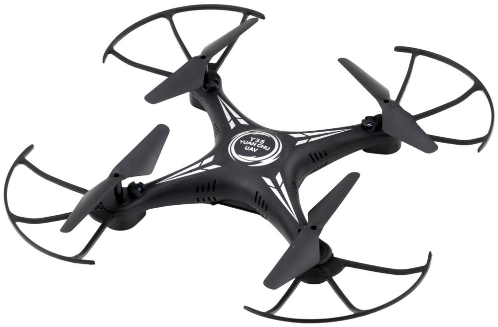 LEAN Toys 23103 Dron Y-35 diaľkovo ovládaný, gyroskop, otočný 360°, čierny