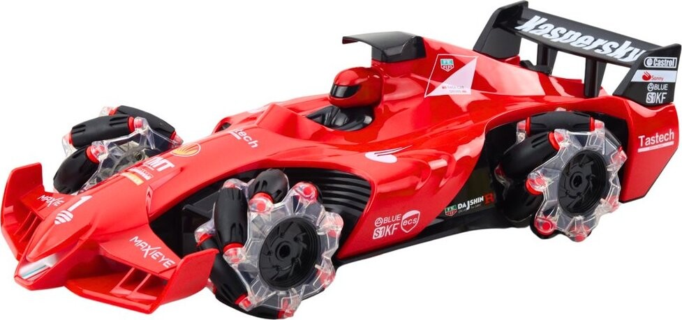 LEAN Toys 22678 Závodní auto RC s efektem dýmu 2.4G, červené