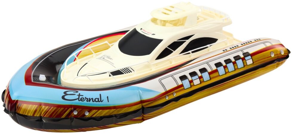 LEAN Toys 22938 Nafukovací RC jachta s LED osvětlením