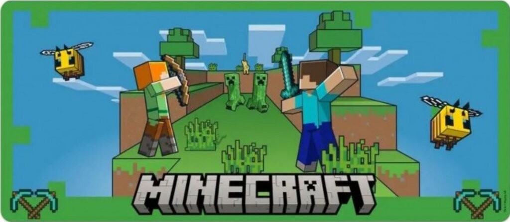 Minecraft – Fight With Creepers – Herná podložka na stôl