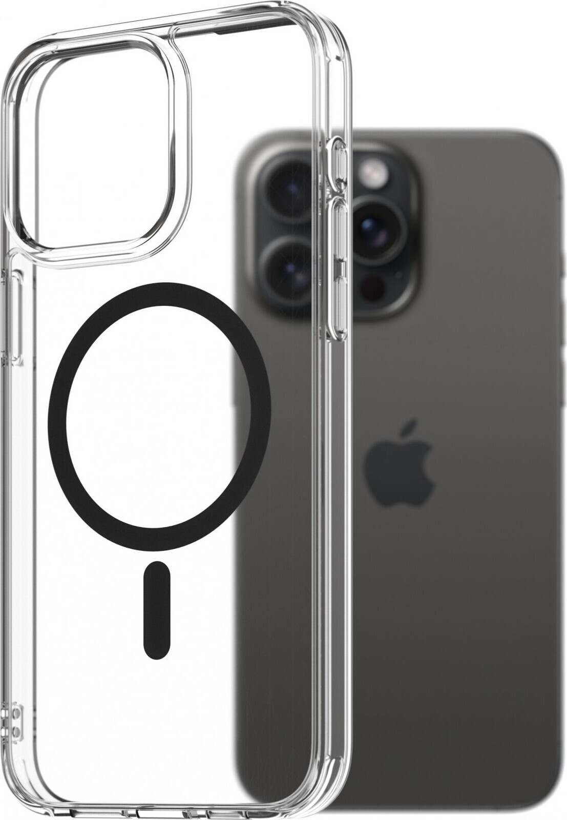 AlzaGuard Crystal Clear TPU Case Compatible with Magsafe pre iPhone 15 Pro Max – čierny