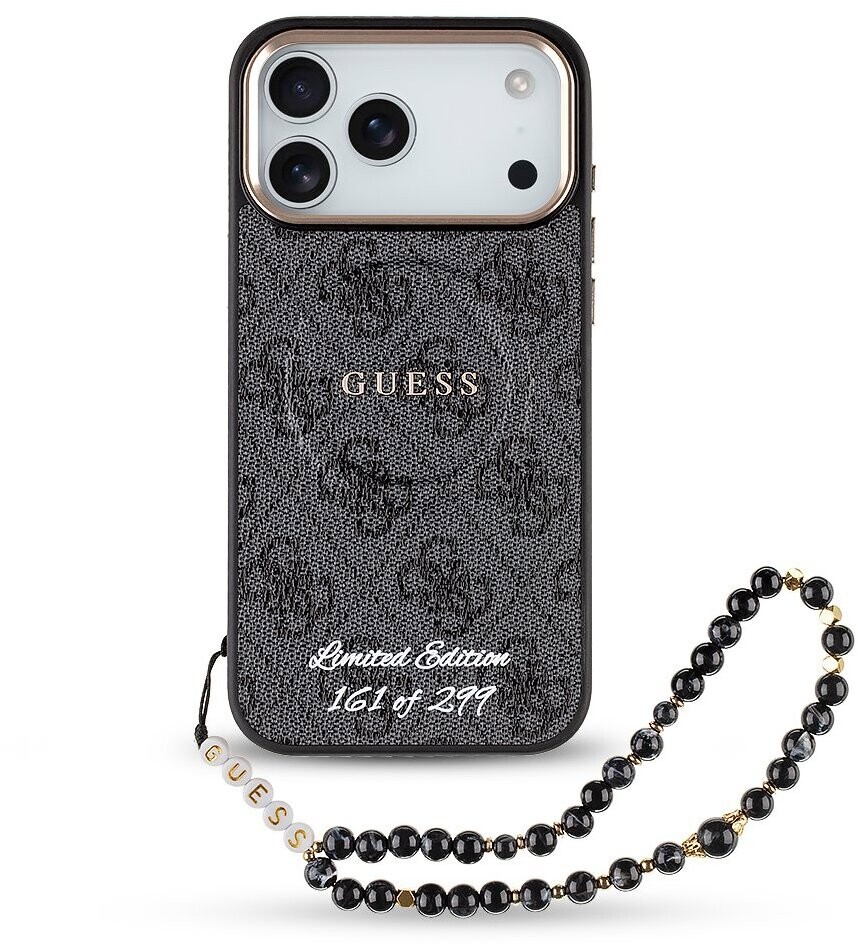 Guess PU 4G MagSafe Strap Limited Edition 299 Zadný Kryt pre iPhone 17 Pro Max Black