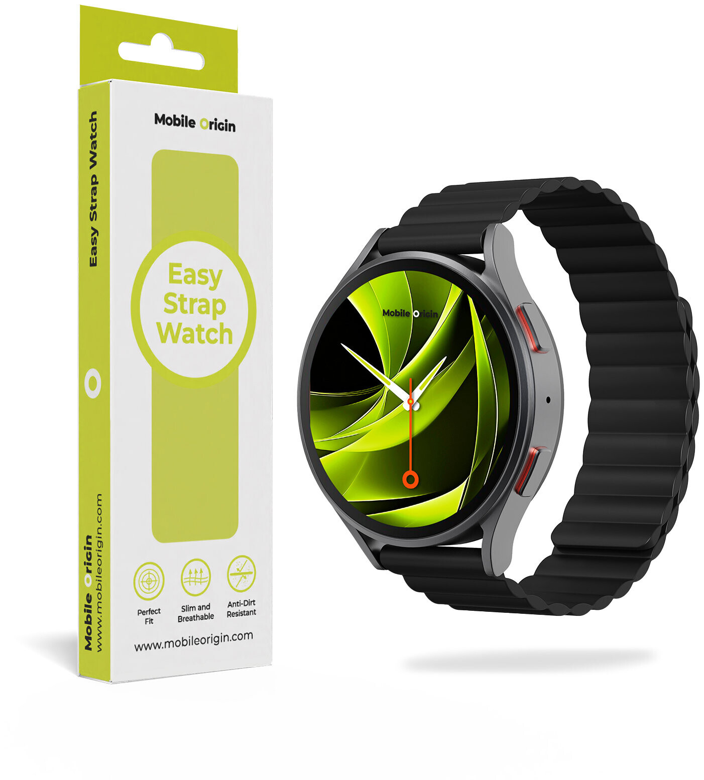 Mobile Origin Easy Strap Magnetic 22 mm Quick Release Black