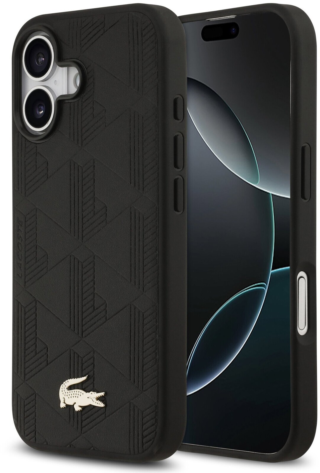 Lacoste PU Nomogram Gold Gold MagSafe Zadný Kryt pre iPhone 17 Black