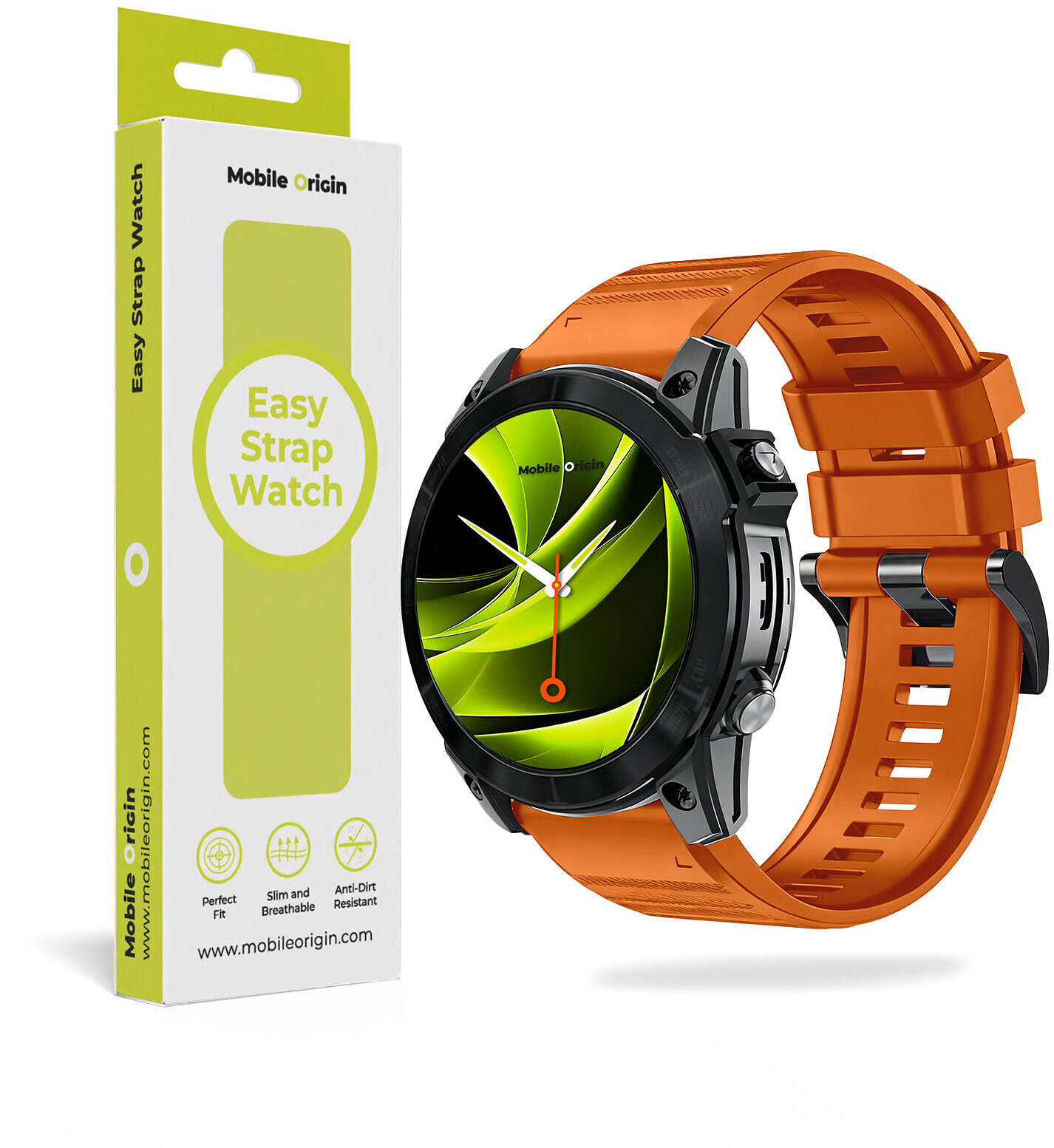 Mobile Origin Easy Strap Silicone 26 mm QuickFit Orange