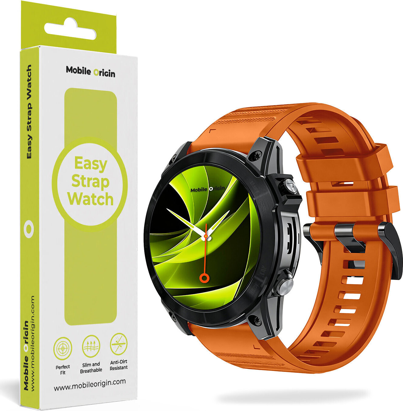 Mobile Origin Easy Strap Silicone 20 mm QuickFit Orange