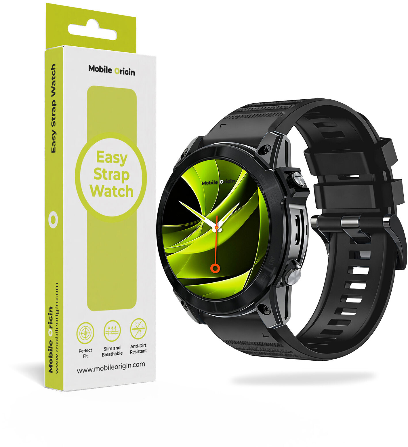 Mobile Origin Easy Strap Silicone 22 mm QuickFit Black