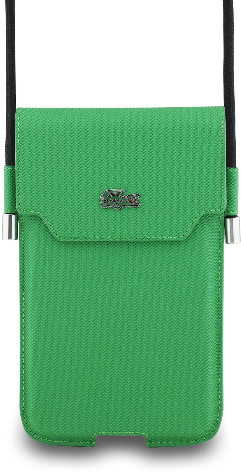 Lacoste PVC Iconic Petit Pique Metal Logo Vrecko na Telefón XL Green
