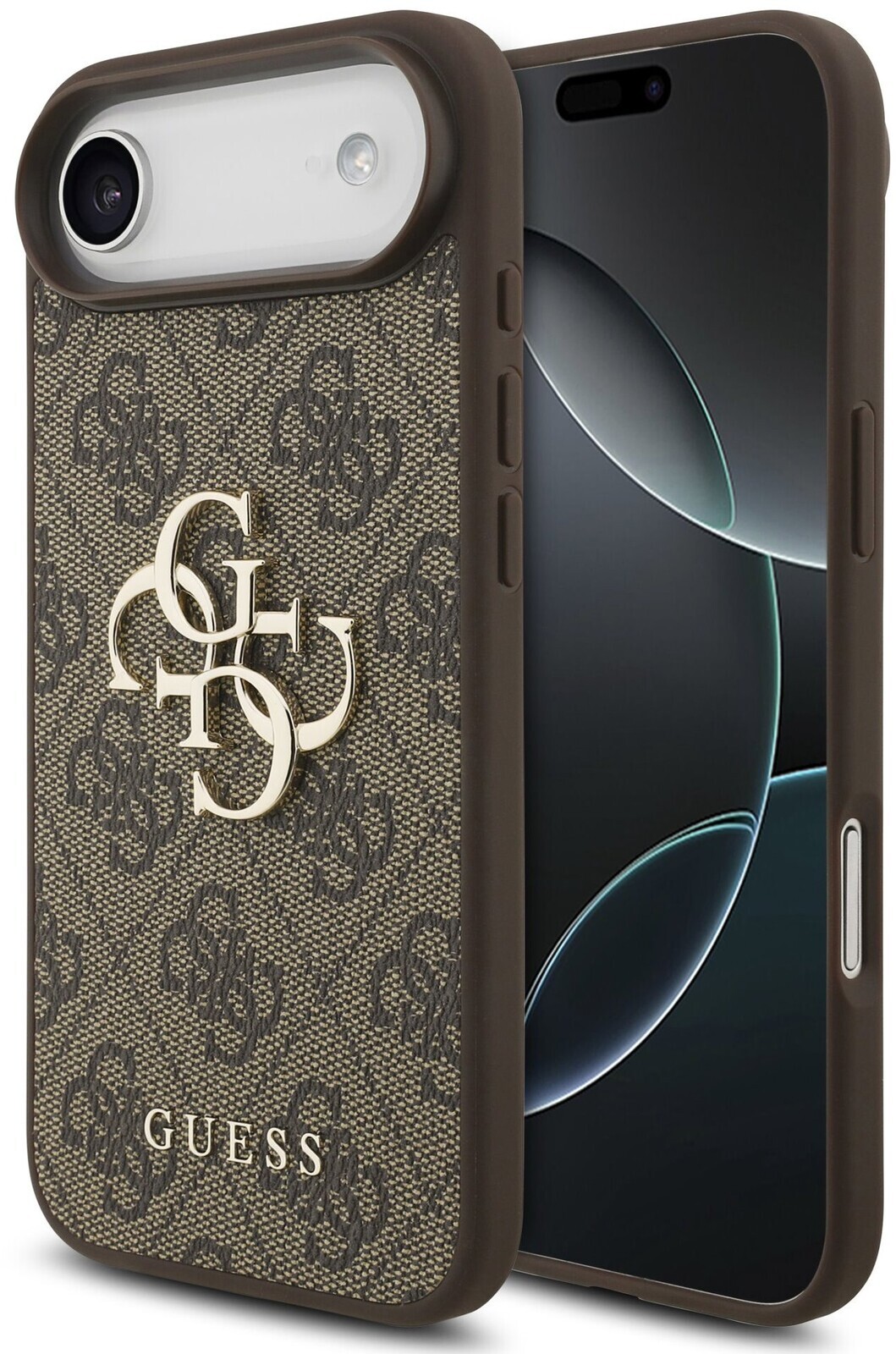 Guess PU 4G Metal Logo Zadný Kryt pre iPhone Air Brown