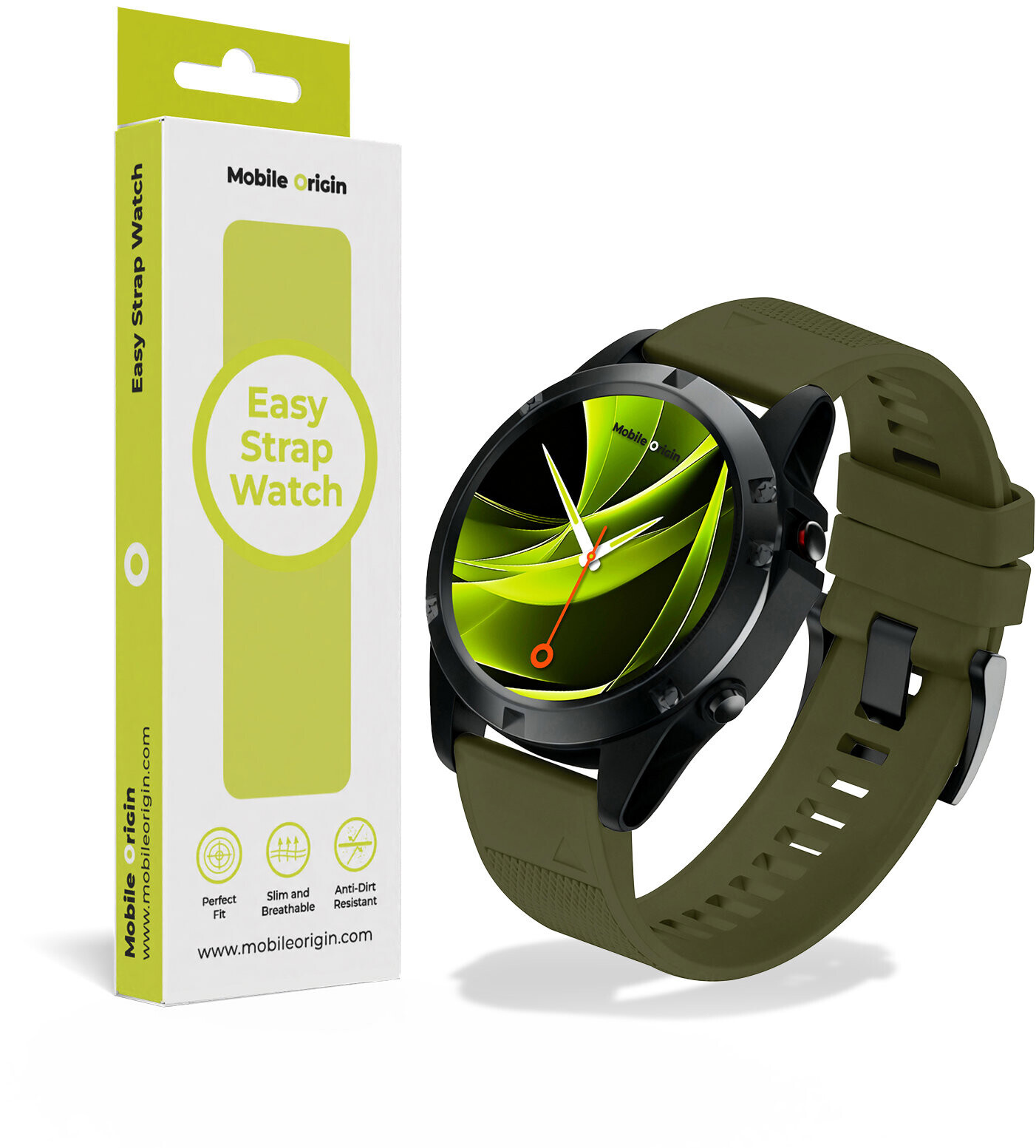 Mobile Origin Easy Strap 26 mm QuickFit Dark Green