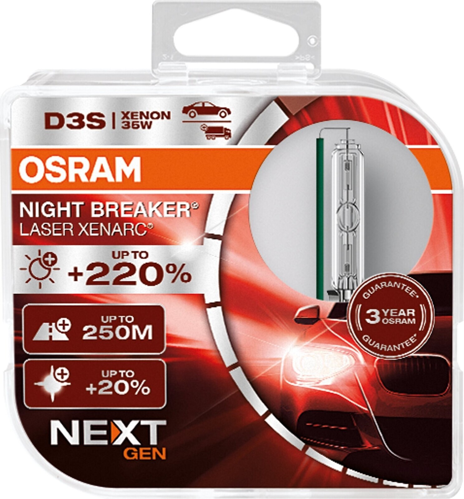 Osram Xenarc D3S Night Breaker Laser Next. gen+220 % Duo Box
