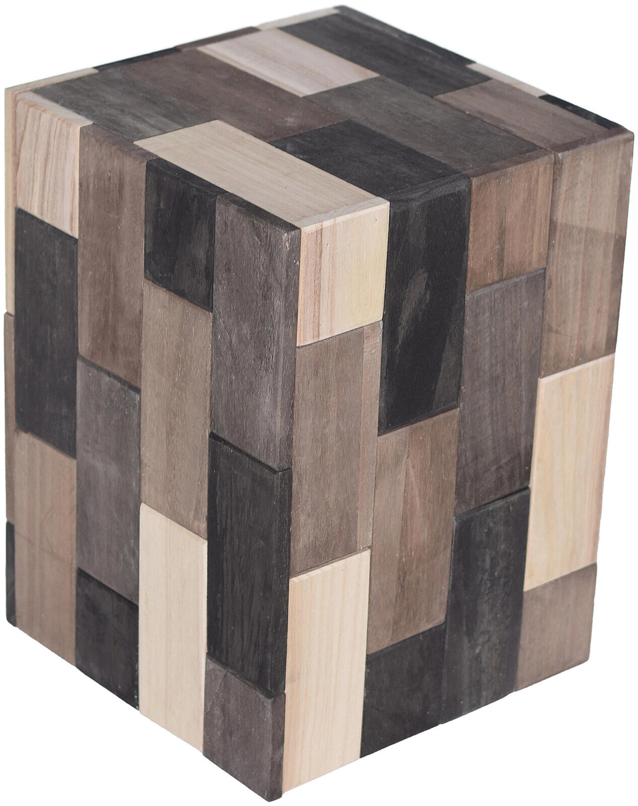 by inspire Dřevěný odkládací stolek PatchWood, 29,5 × 29,5 × 40 cm