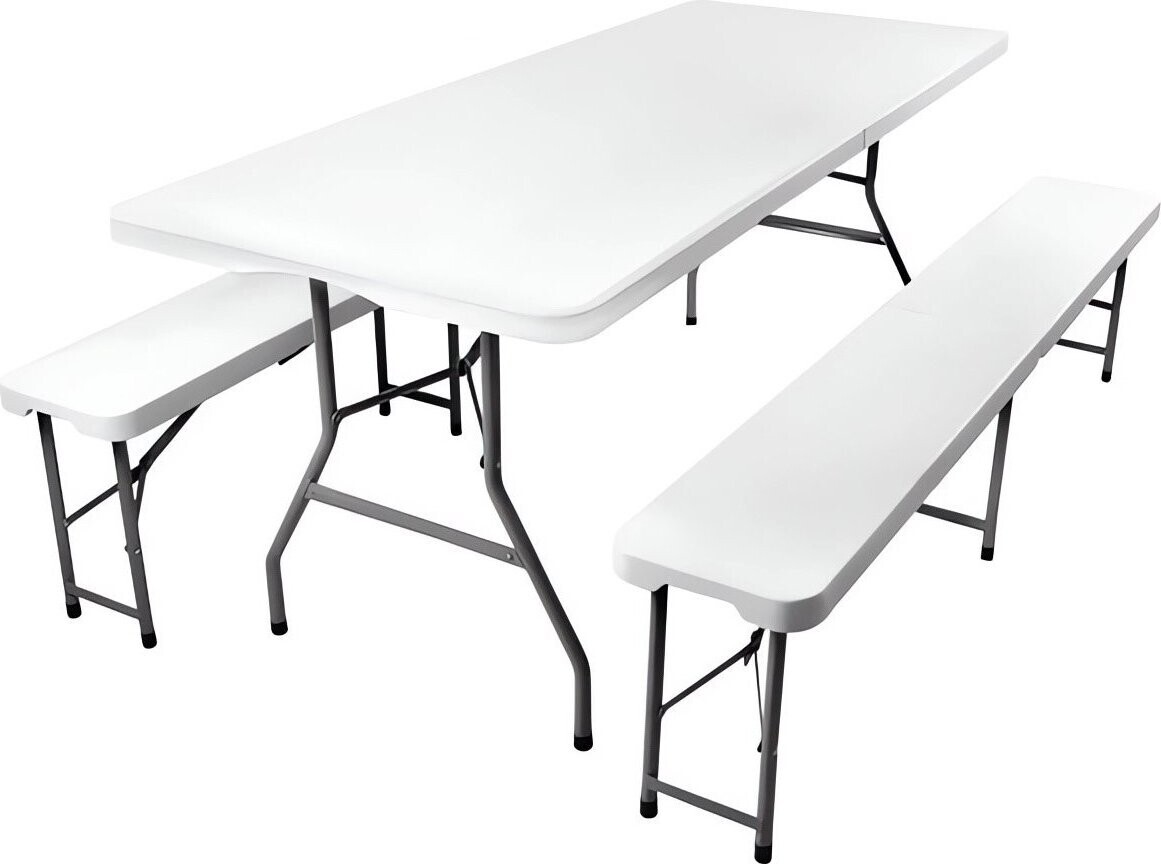 Gardlov 3257 Pivní set plastový, skládací, 180 cm, bílý