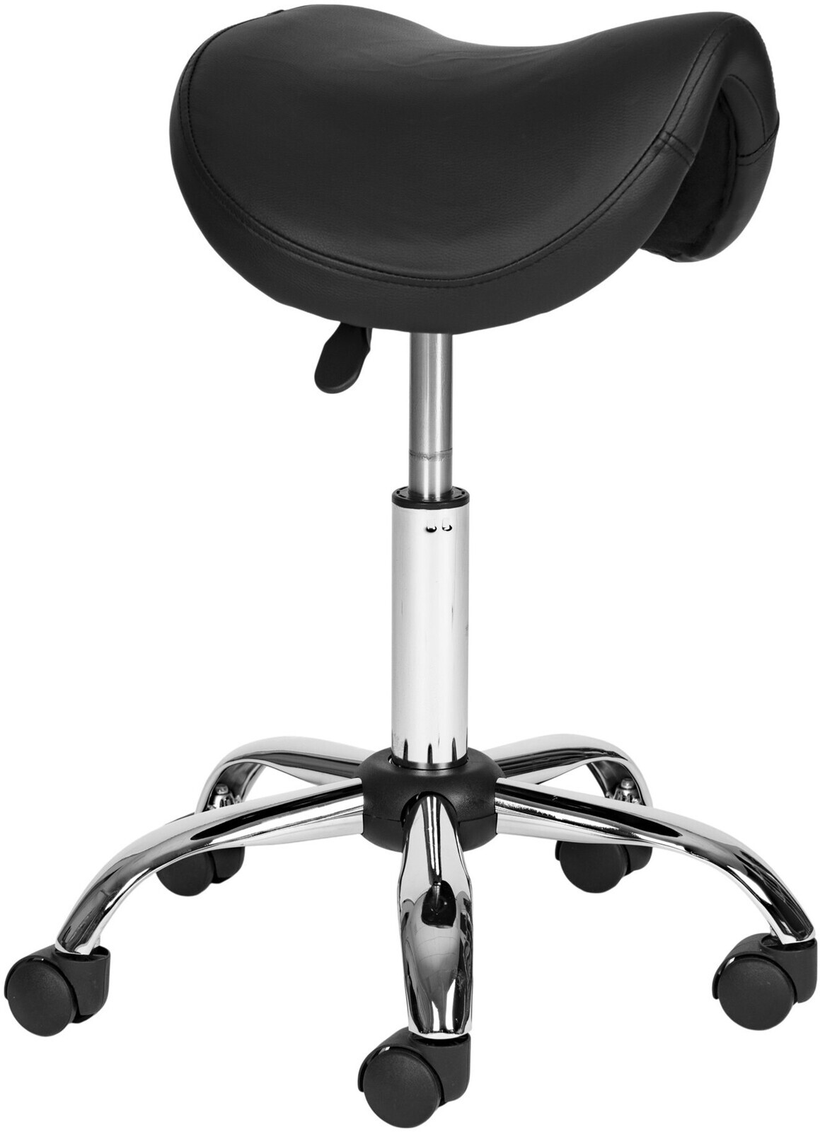 ModernHome PJJBS0019 Kosmetická otočná stolička, výškově nastavitelná, eko kůže, černá