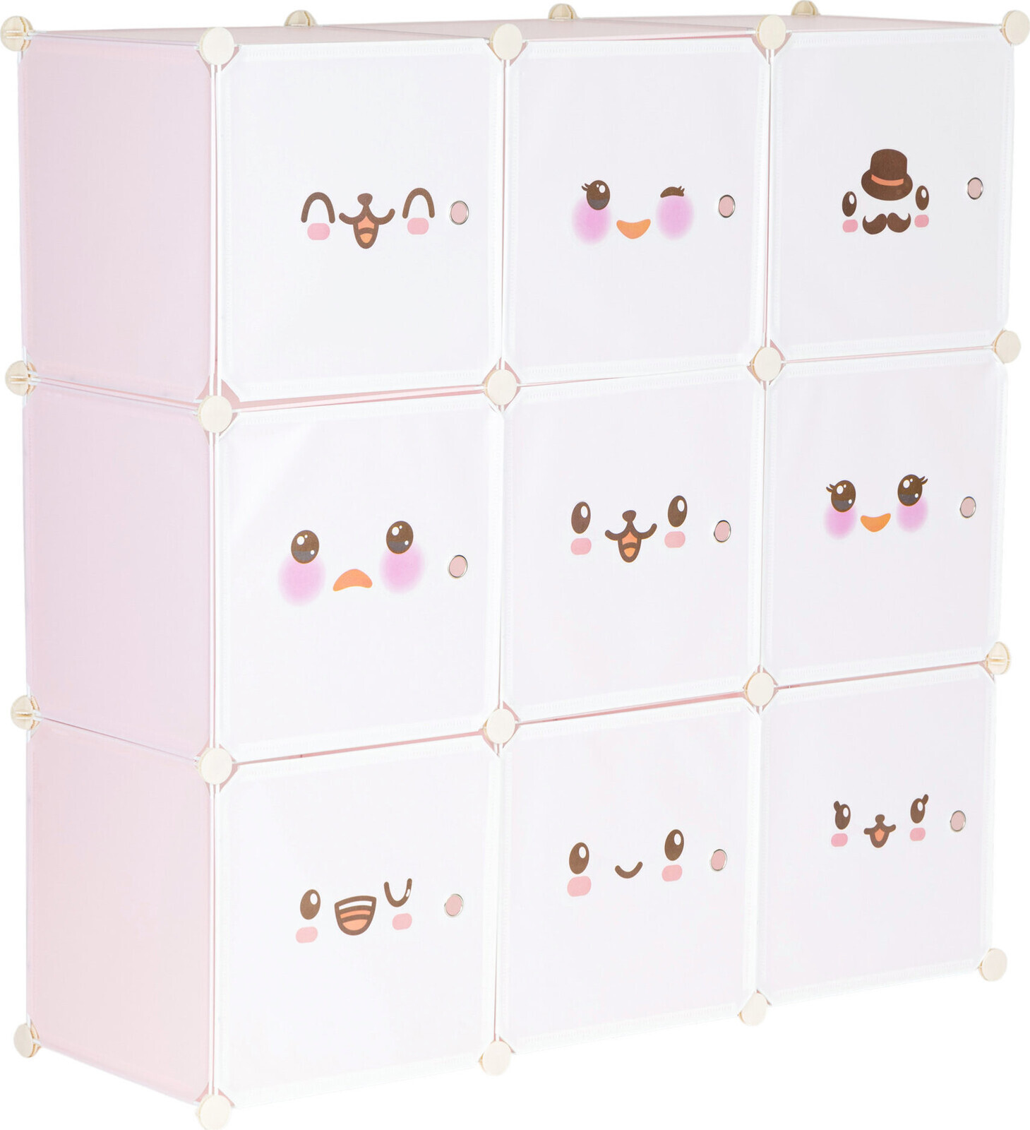 ModernHome PJJCBS0009-09C Dětská modulární skříň s 9 policemi, 110 × 110 × 37 cm