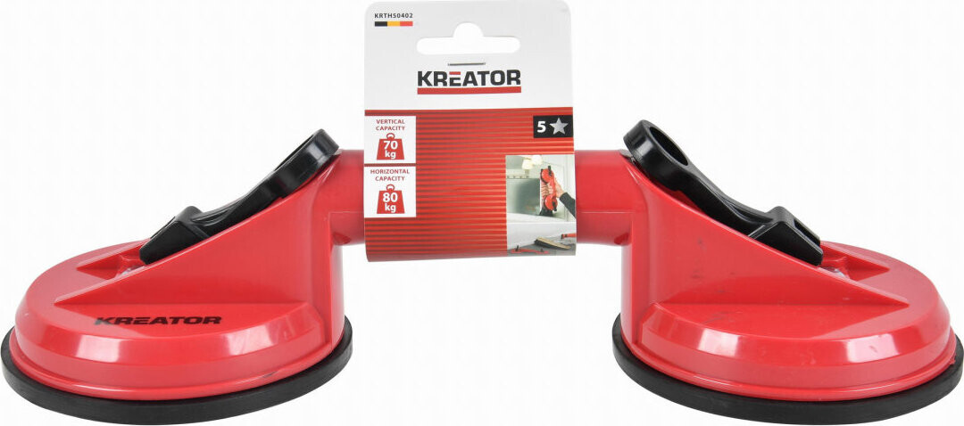 KREATOR Prísavka na sklo dvojbodová 2 × 115 mm KRTH50402