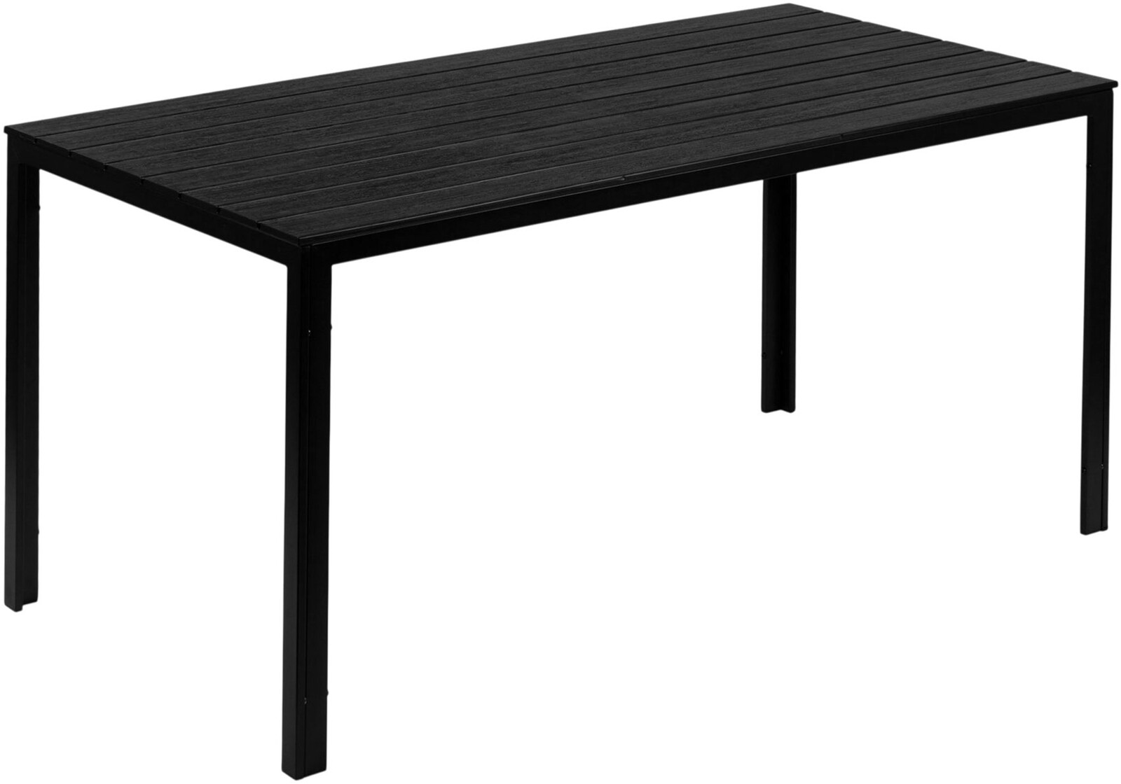 MultiGarden SAK-156 Zahradní stůl pro 6 osob, 156 × 78 cm POLYWOOD, černý