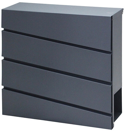 ModernHome HPB932-7 Poštovní schránka s držákem na noviny, pozinkovaná ocel, antracit