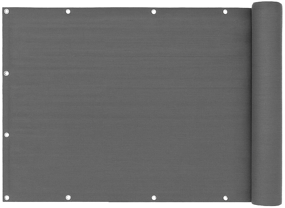 MultiGarden BP-203 Balkonová stínící zástěna s kováním, 150 × 500 cm + montážní příslušenství, šedá