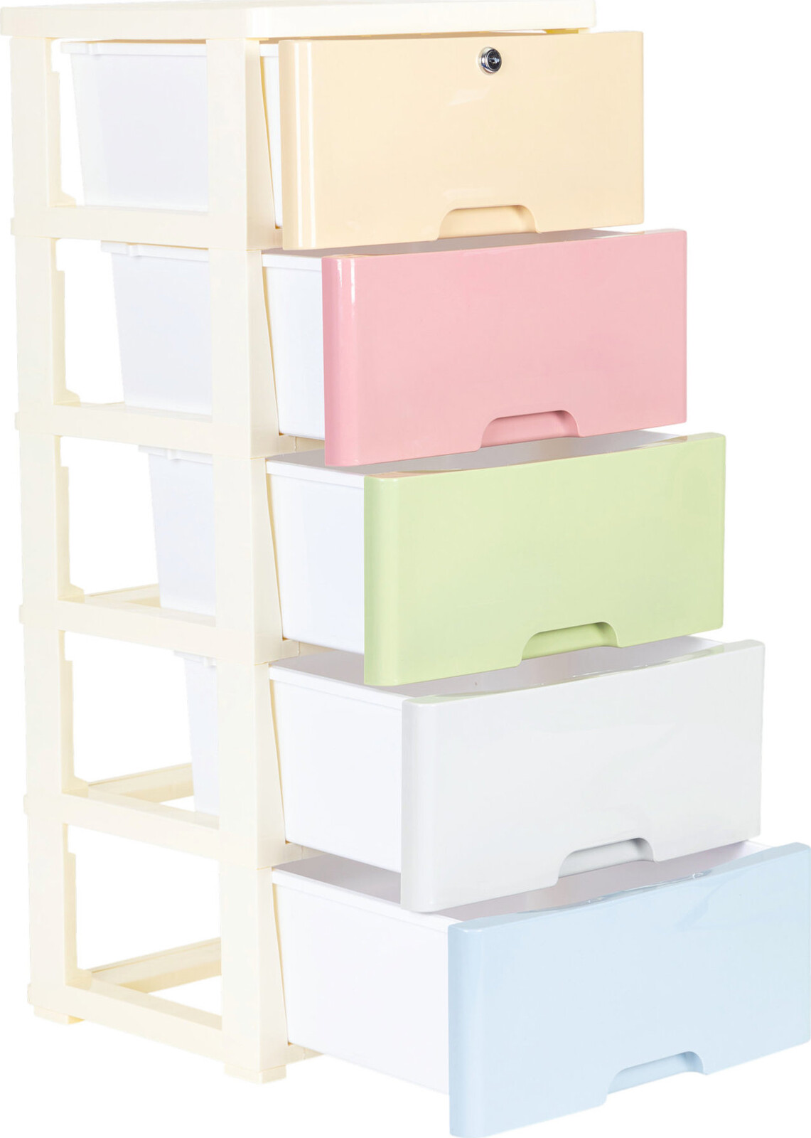 ModernHome PJJCBS0022-05A Regál s 5 výsuvnými zásuvkami na kolečkách, 83 × 32 × 38 cm