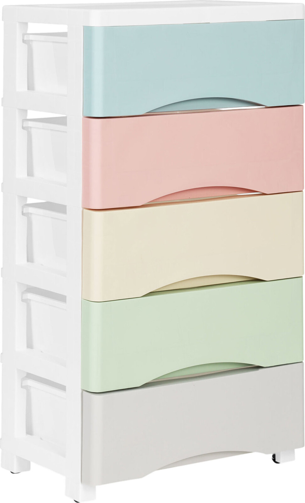 ModernHome PJJCBS0024-05C Úložný regál s 5 zásuvkami na kolečkách, 75 × 27 × 39 cm