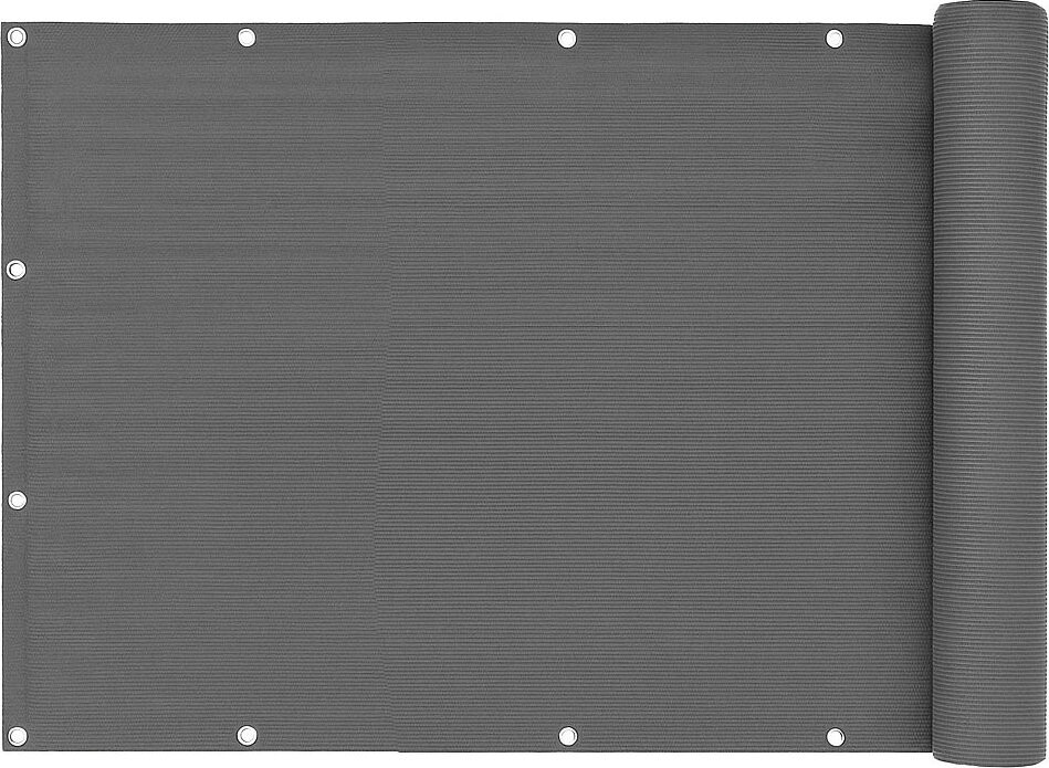 MultiGarden BP-200 Balkonová stínící zástěna s kováním 100 × 500 cm + montážní příslušenství, šedá