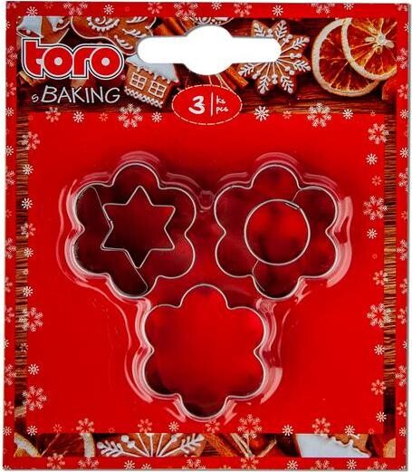 TORO Vykrajovadlá na pečivo Kvet – Hviezda 3 ks