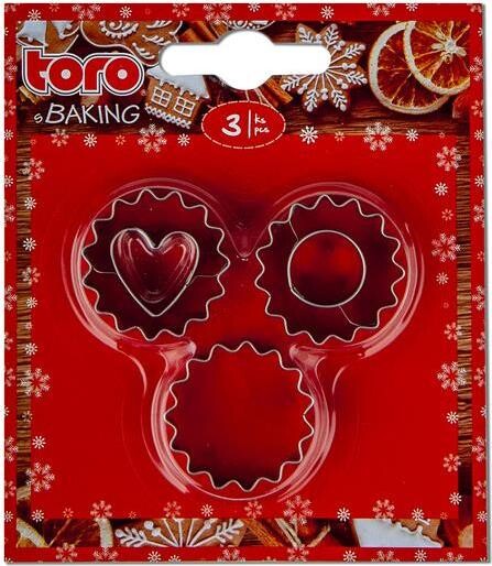 TORO Vykrajovadlá na pečivo Vrúb. – Srdce 3 ks