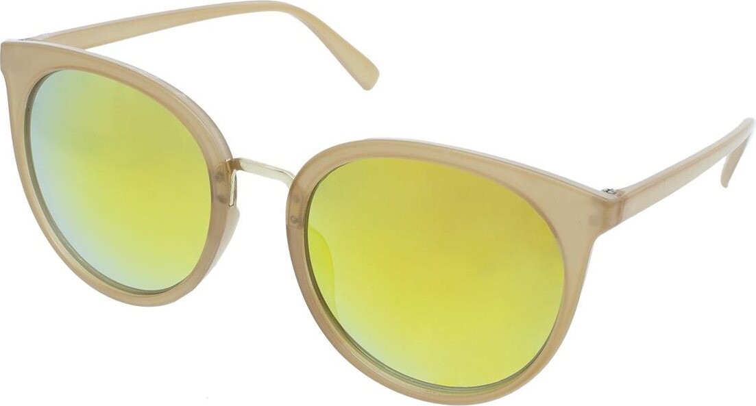 OEM Dámske slnečné okuliare, oválne, Solid, béžový rám, červené sklá