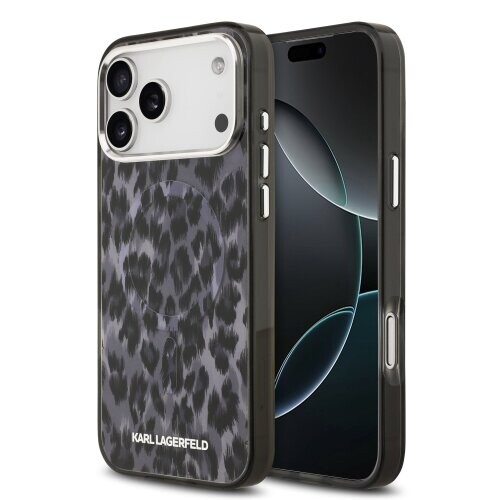 Karl Lagerfeld IML Leopard MagSafe Zadní Kryt pro iPhone 17 Pro Max Grey